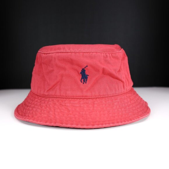 NWT Polo Ralph Lauren Women Beachside Pony Bucket Hat "NANTUCKET RED" Size S/M - Picture 1 of 3